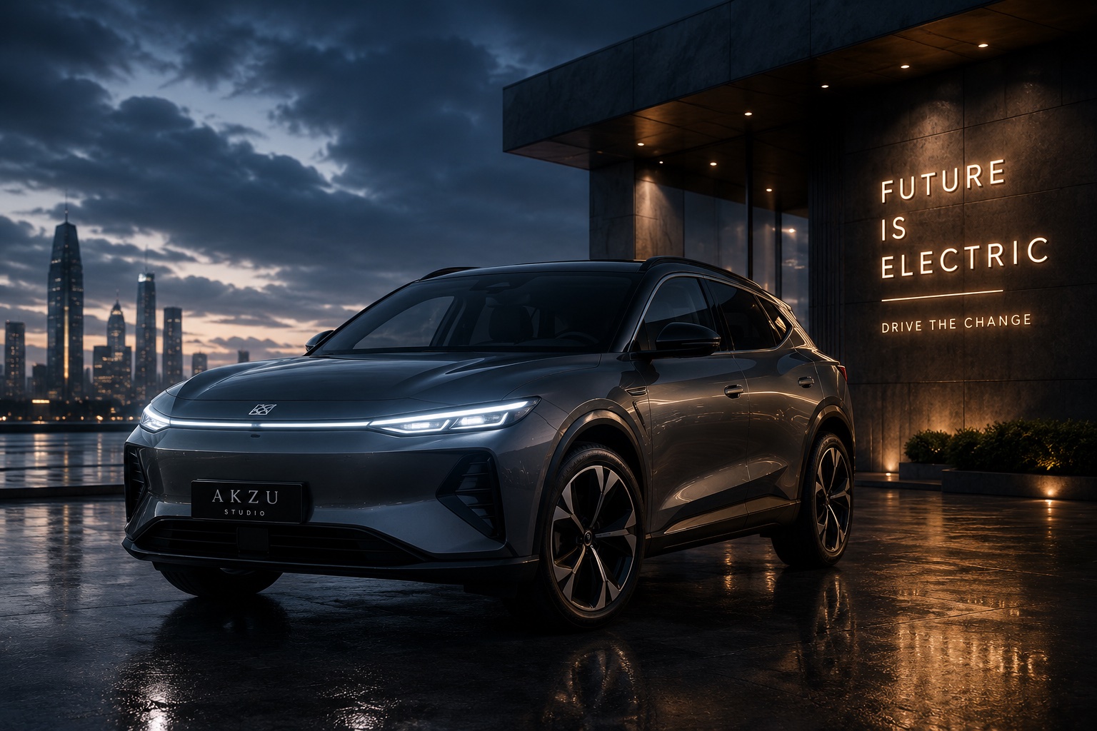 Electric Vehicle Campaign hero render
